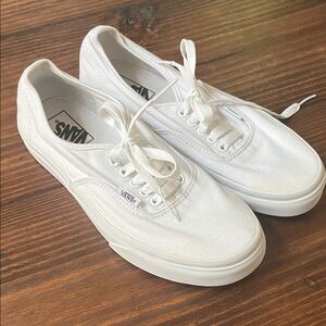 Vans Classic Lace-Up Canvas Sneakers in White